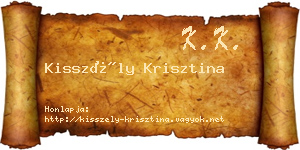 Kisszély Krisztina névjegykártya